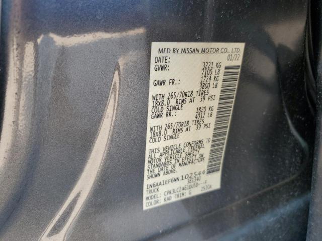 2022 NISSAN TITAN SV - 1N6AA1EF6NN102544