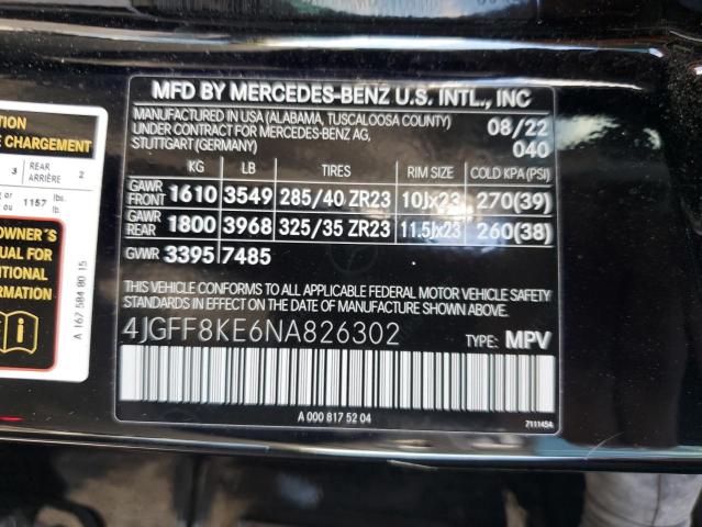 VIN 4JGFF8KE6NA826302 2022 MERCEDES-BENZ GLS-CLASS no.13