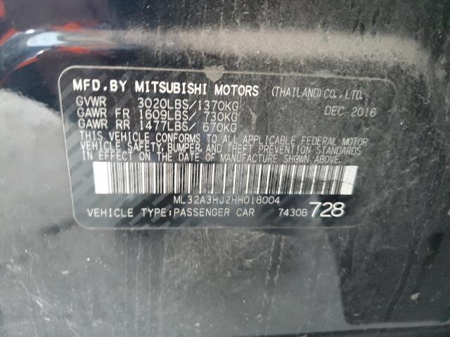 2017 MITSUBISHI MIRAGE ES - ML32A3HJ2HH018004
