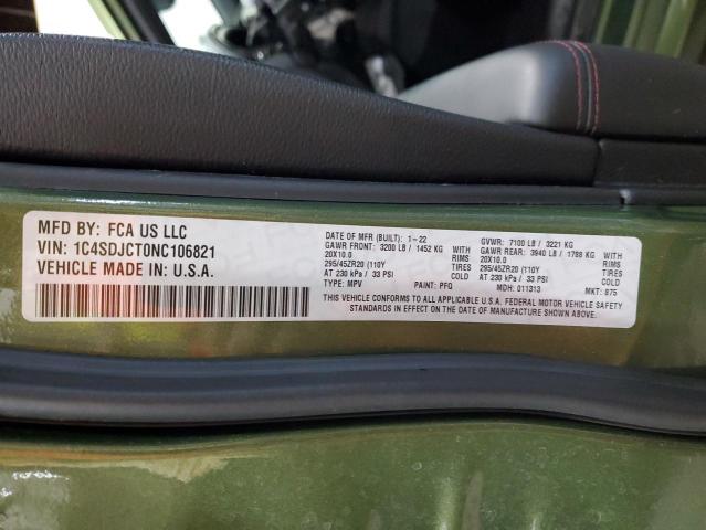 2022 DODGE DURANGO R/ - 1C4SDJCT0NC106821