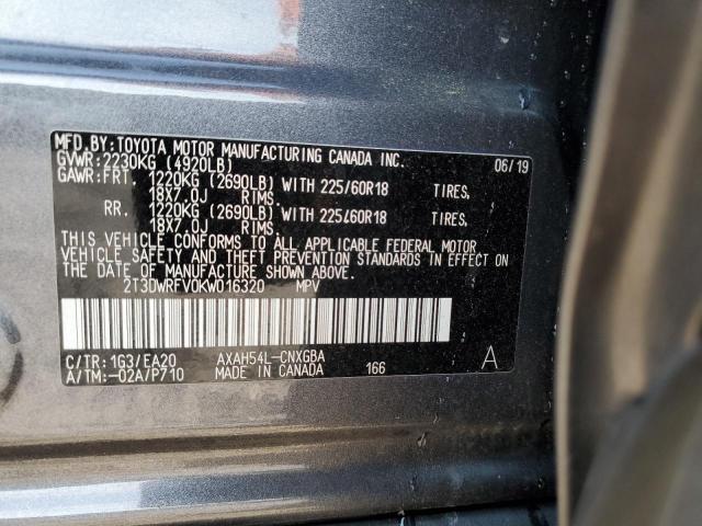 2019 TOYOTA RAV4 LIMIT - 2T3DWRFV0KW016320