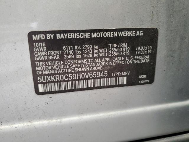 2017 BMW X5 XDRIVE3 - 5UXKR0C59H0V65945