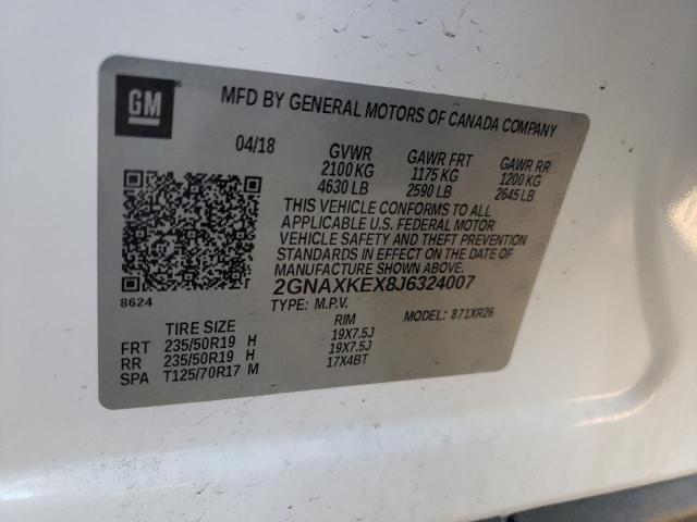 2018 CHEVROLET EQUINOX LT - 2GNAXKEX8J6324007