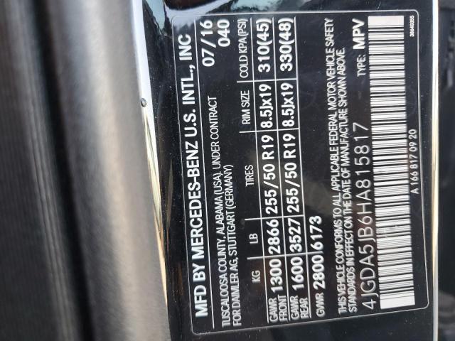 2017 MERCEDES-BENZ GLE 350 - 4JGDA5JB6HA815817