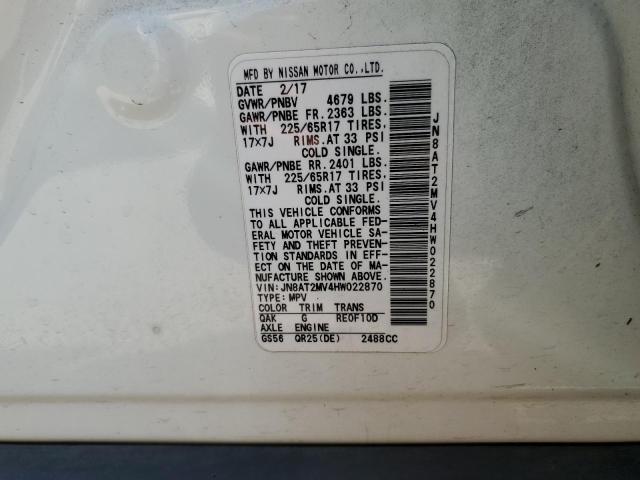 2017 NISSAN ROGUE S - JN8AT2MV4HW022870