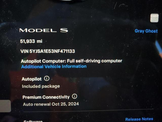 2022 TESLA MODEL S - 5YJSA1E53NF471133