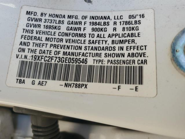2016 HONDA CIVIC EX - 19XFC2F73GE059546