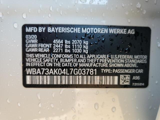 2020 BMW 228XI - WBA73AK04L7G03781