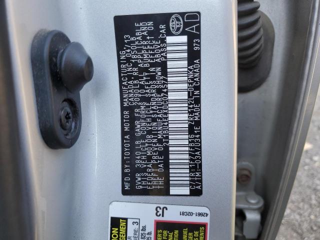 VIN 2T1BU4EEXDC074577 2013 Toyota Corolla, Base no.12