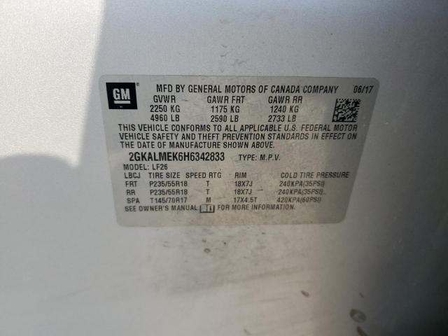 2017 GMC TERRAIN SL - 2GKALMEK6H6342833