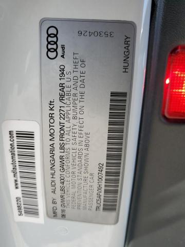 2017 AUDI TT TRUC5AFVXH1007492