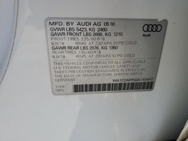 VIN WA1C2AFP5GA145647 2016 Audi Q5, Premium no.13