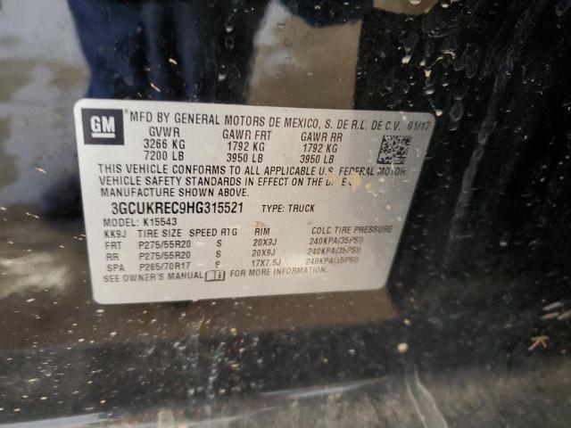 2017 CHEVROLET SILVER1500 - 3GCUKREC9HG315521