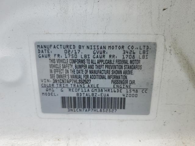 VIN 3N1CN7AP7HL852527 2017 NISSAN VERSA no.13