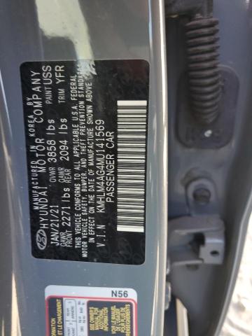 VIN KMHLM4AG4MU141569 2021 HYUNDAI ELANTRA no.12