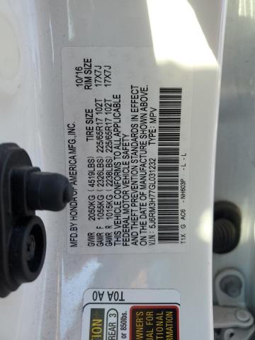 2016 HONDA CR-V EXL - 5J6RM3H77GL031232