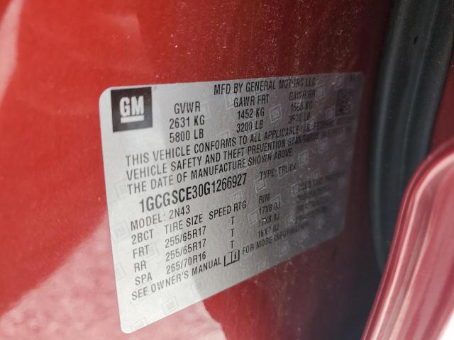 2016 CHEVROLET COLORADO L - 1GCGSCE30G1266927