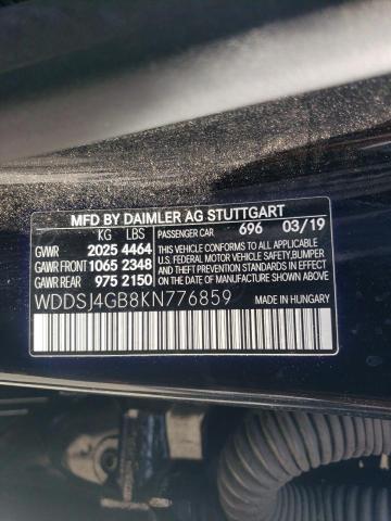 VIN WDDSJ4GB8KN776859 2019 Mercedes-Benz CLA-Class,... no.12