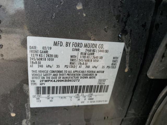 2019 FORD EDGE SEL - 2FMPK4J99KBB63272
