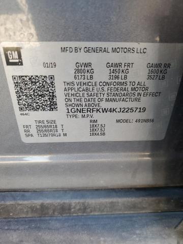 2019 CHEVROLET TRAVERSE L - 1GNERFKW4KJ225719