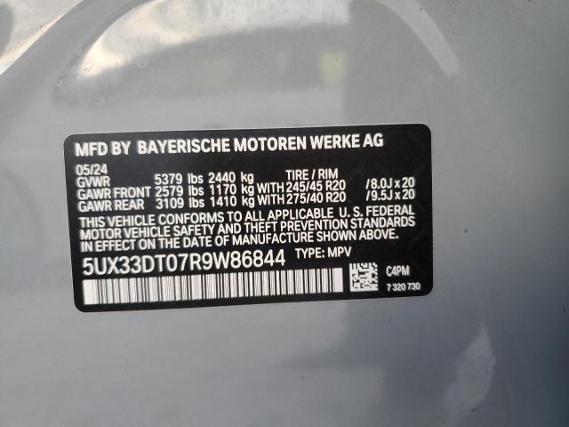 VIN 5UX33DT07R9W86844 2024 BMW X4 no.14