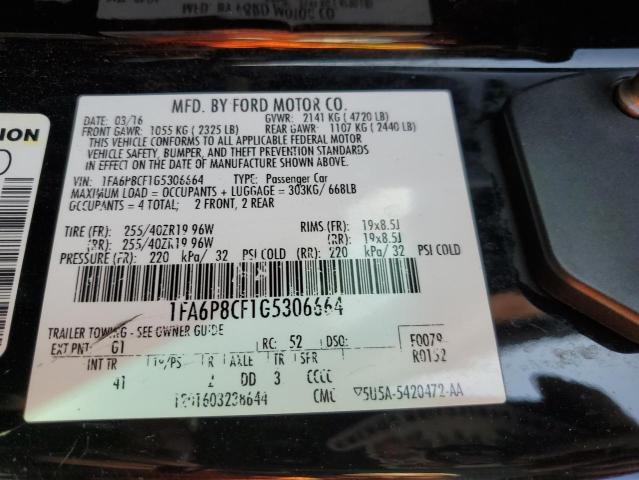2016 FORD MUSTANG GT - 1FA6P8CF1G5306664