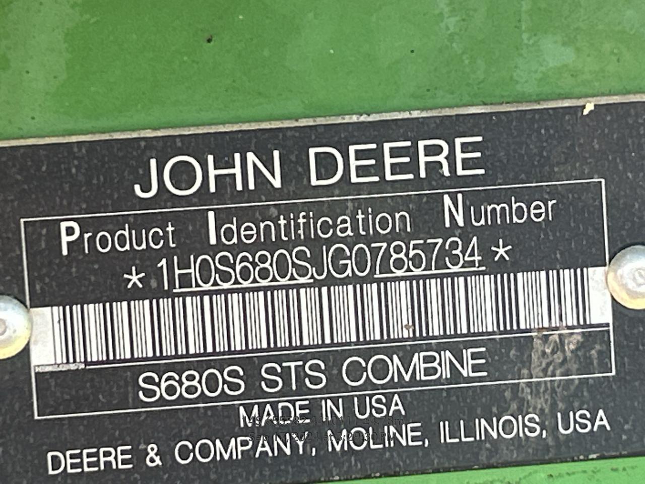 John Deere S680 2016 