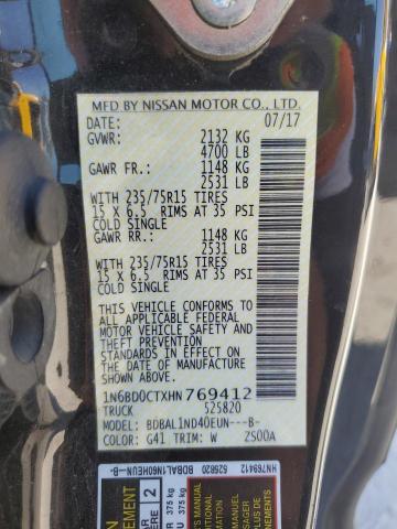 2017 NISSAN FRONTIER S - 1N6BD0CTXHN769412