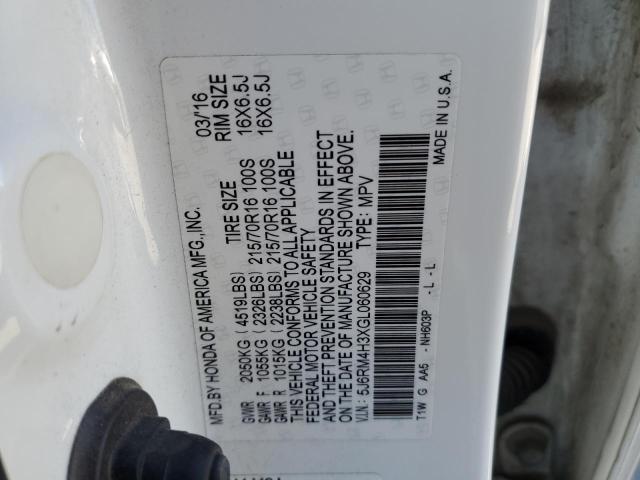 2016 HONDA CR-V LX - 5J6RM4H3XGL060629
