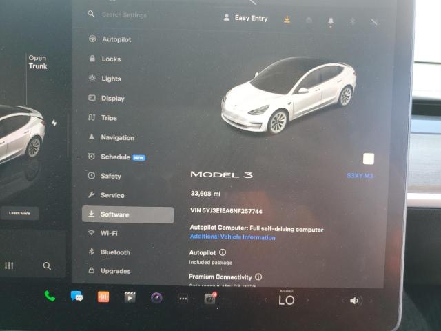 2022 TESLA MODEL 3 - 5YJ3E1EA6NF257744