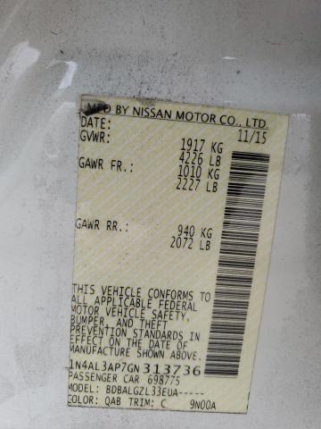 2016 NISSAN ALTIMA 2.5 - 1N4AL3AP7GN313736