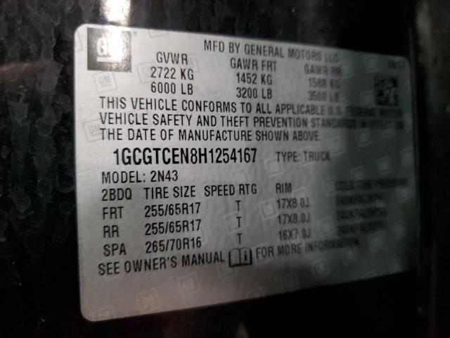 2017 CHEVROLET COLORADO L - 1GCGTCEN8H1254167