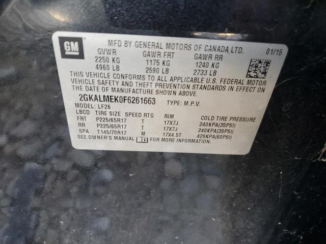 VIN 2GKALMEK0F6261663 2015 GMC Terrain, Sle no.14