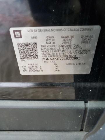 2020 CHEVROLET EQUINOX LT - 2GNAXKEV2L6232991
