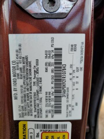2015 FORD FUSION TIT - 3FA6P0K92FR107843
