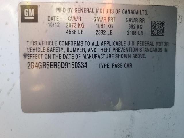 VIN 2G4GR5ER9D9150334 2013 Buick Regal no.12