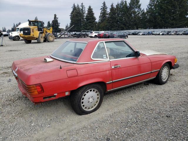 MERCEDES-BENZ 560 SL 1987 red  gas WDBBA48D3HA065952 photo #4