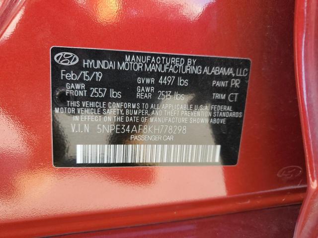 2019 HYUNDAI SONATA LIM - 5NPE34AF8KH778298