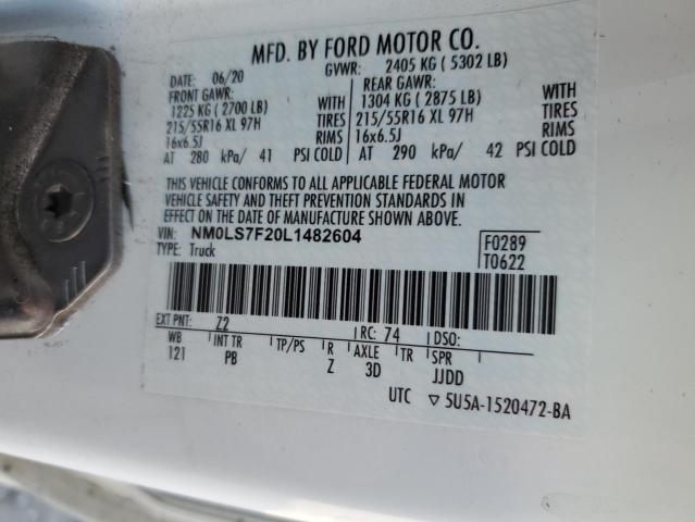 VIN NM0LS7F20L1482604 2020 Ford Transit, Xlt no.13