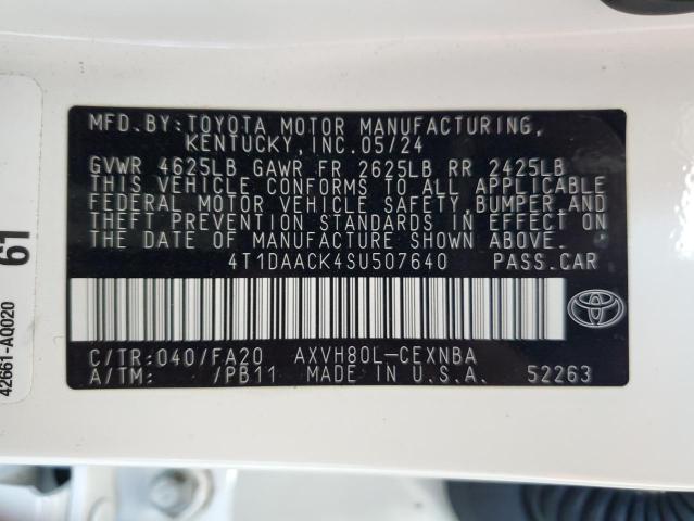 VIN 4T1DAACK4SU507640 2025 TOYOTA CAMRY no.13