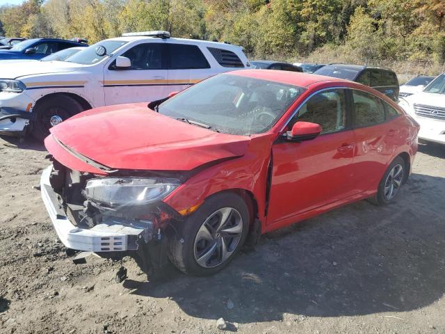 HONDA CIVIC LX 2021 red  gas 2HGFC2F66MH533076 photo #1