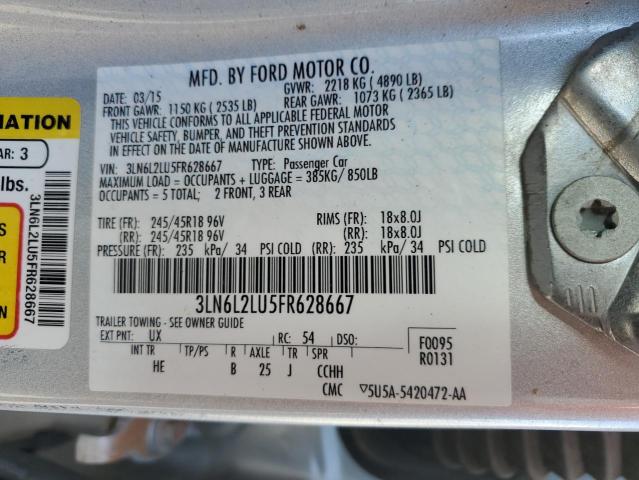 2015 LINCOLN MKZ HYBRID - 3LN6L2LU5FR628667