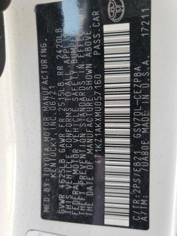 2021 TOYOTA CAMRY TRD - 4T1KZ1AKXMU057160