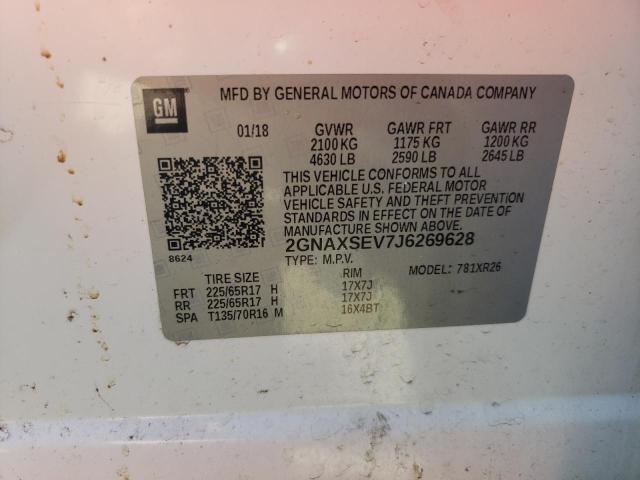 2018 CHEVROLET EQUINOX LT - 2GNAXSEV7J6269628