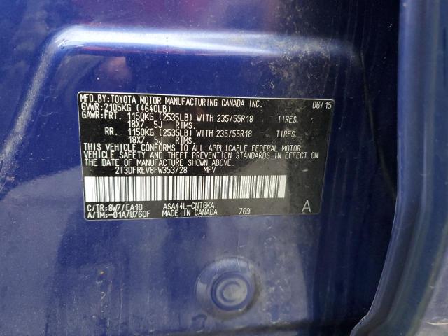 2015 TOYOTA RAV4 LIMIT - 2T3DFREV8FW353728