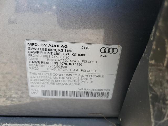 VIN WA1LAAGE8KB012593 2019 Audi E-Tron, Premium Plus no.13