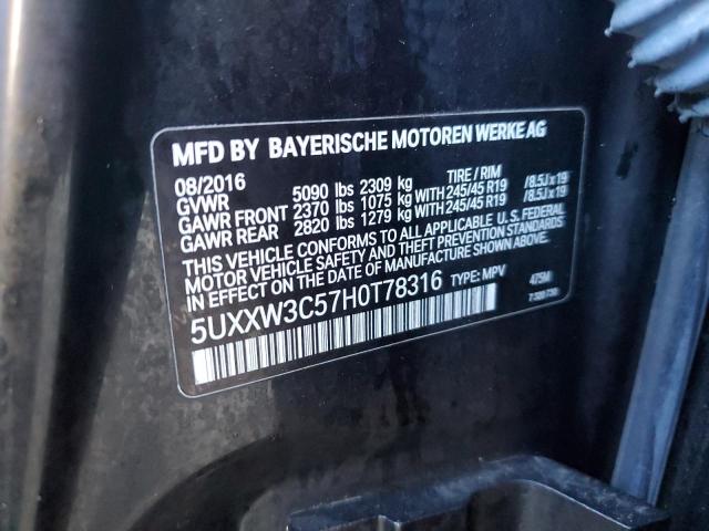 VIN 5UXXW3C57H0T78316 2017 BMW X4 no.13