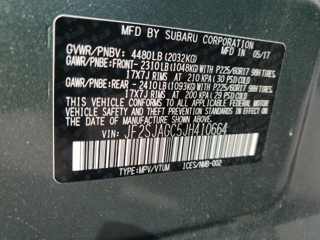 2018 SUBARU FORESTER 2 - JF2SJAGC5JH410664