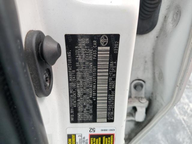 2018 TOYOTA CAMRY L - 4T1B11HK4JU115191