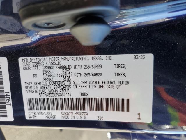 VIN 5TFNA5DB6PX087447 2023 TOYOTA TUNDRA no.12